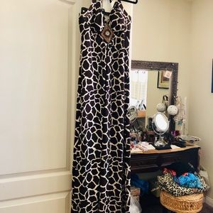 Giraffe print Maxi Dress